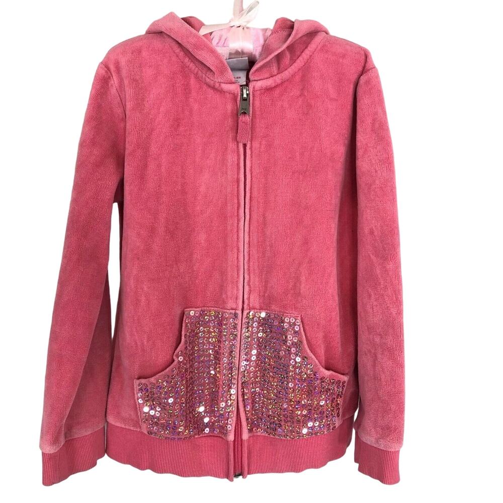 Circco Girls Hoodie Jacket Zipper Front Kangaroo Pockets Size 6X Pink